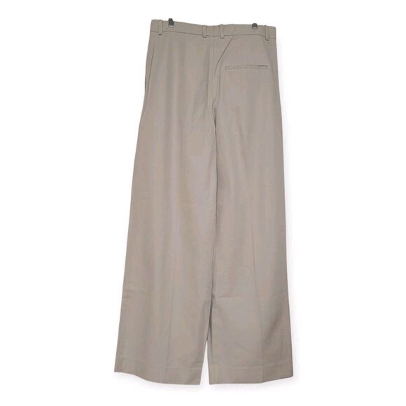 COS 12 New Wide Leg Relaxed Trouser Pleated Front Pants Neutral Beige Minimalist - Picture 7 of 14
